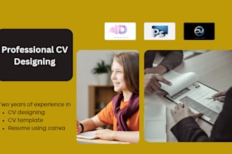 make cv template, modren resume and cv design on canva