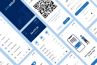 design fintech, loan, cash app ui ux with prototype in figma