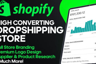 build a passive income dropshipping shopify store or shopify website