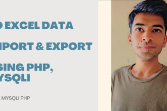 do xls or csv, excel data import and export using PHP, mysql