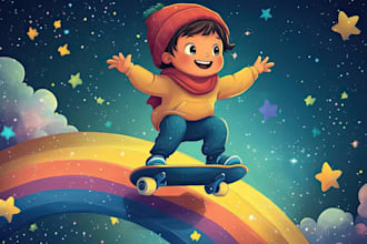 create kids children book illustrations