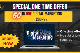 provide 50 digital marketing training course for home jobs