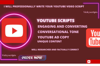 professionally write your youtube video script
