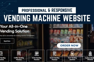design vending machine website, vending atm website vending machine landing page