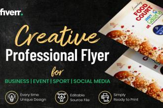 design creative professional flyer for business promotion