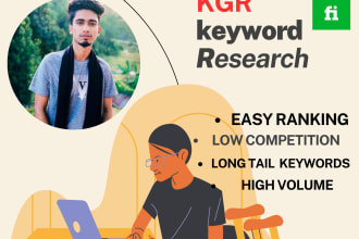 do SEO kgr keyword research for your etsy and shopify products