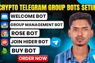 create group and setup a professional telegram bot for your crypto group