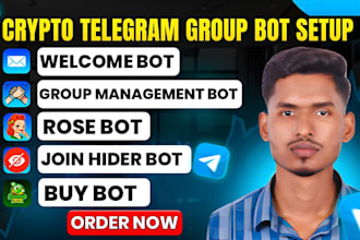 create group and setup a professional telegram bot for your crypto group