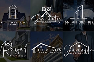 design high quality home, builder, real estate logo