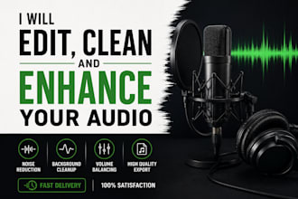 professionally edit, clean, and enhance your audio