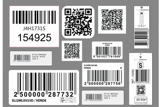 do qr code and barcode  labels, tags, stickers in quick time