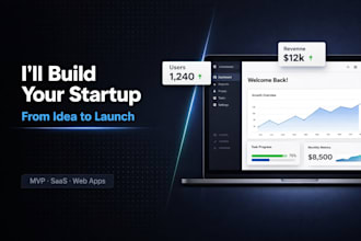 build your startup, saas or web app from idea to launch