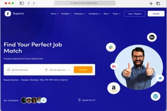 design job portal or job board website in wordpress
