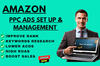 manage and optimize amazon ppc campaign, setup amazon ppc sponsored campaign