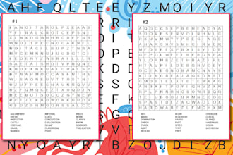 create word search puzzle books for amazon KDP