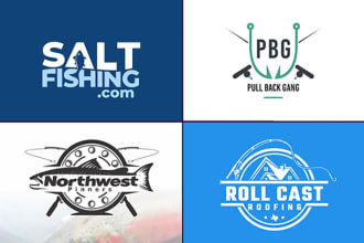 create outdoors, hunting, fishing or business logo design