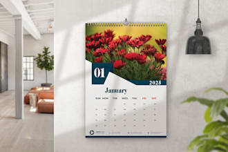 design professional desk or wall calendar,  custom planner