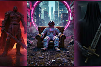 create professional ai generated 3d character or concept art