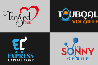 design a creative modern business logo with a copyright
