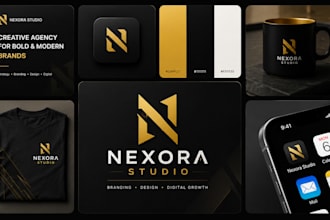 design a creative modern business logo with a copyright