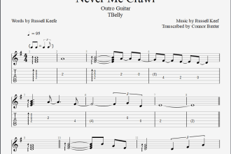 write out guitar tabs chords notation from songs for you