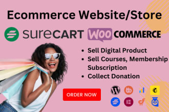 build ecommerce website store with surecart and woocommerce on wordpress