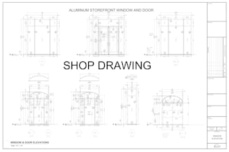 draw window door schedules and glazing shop drawings in autocad