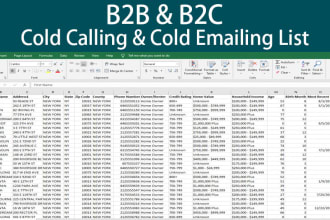 build a targeted b2b cold calling list and cold emailing list