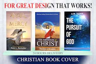 design a professional book cover or ebook, christian cover