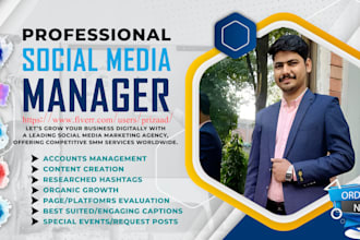 be your social media marketing manager and content designer