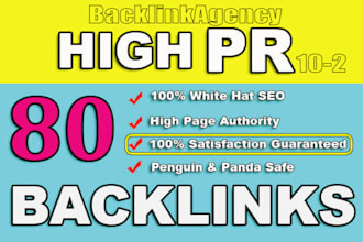 provide HQ 80 backlinks da 80 plus