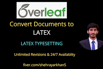 convert format document to latex PDF using overleaf