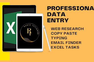 do fast data entry, copypaste, excel tasks, and chatgpt services for you