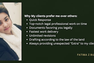 be your professional legal document writer and reviewer