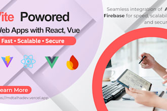 build web apps using vue, vite js, ts and firebase