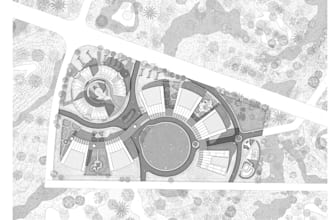 render site plan, section, elevation in photoshop