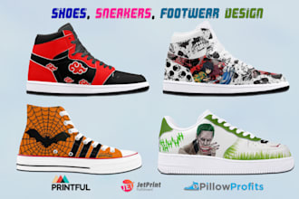do custom shoes design and footwear design for you