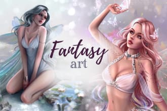 design fantasy character and concept art