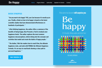 design ebook landing page, author website, publisher website