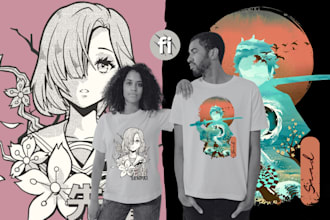 create anime t shirt design