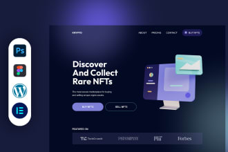 convert your PSD, figma xd design to wordpress website with elementor pro