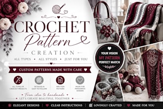 create custom crochet patterns for amigurumi bags blankets garments