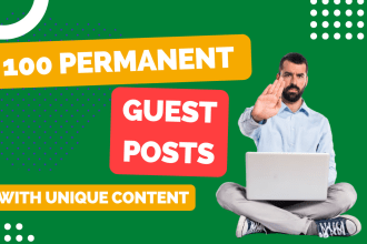 publish 100 guest post seo backlinks