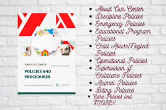 create policies and procedures for your daycare center or home