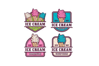 design cupcake, bakery, ice cream and coffee logo