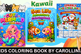 design toddlers and kids coloring book for amazon