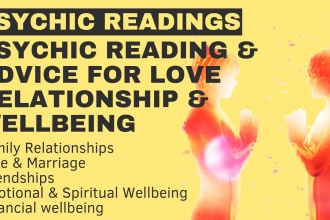 psychic reading on love, relationships and wellbeing
