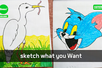 draw your favorite character sketch with a video