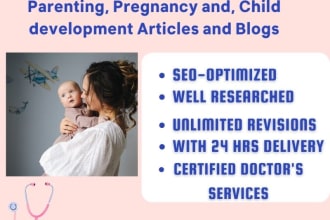 write an article or a blog on pregnancy, parenting, and child development