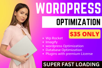 optimize wordpress with  wp rocket and imagify